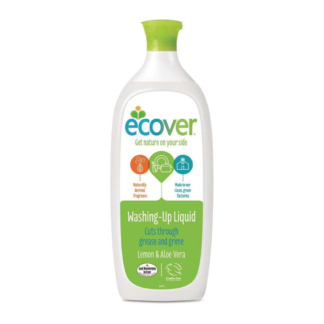 Ecover Washing Up Liquid With Lemon & Aloe Vera - 450ml (Case of 8) - 007.630N