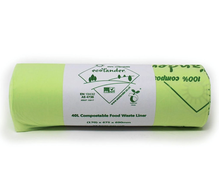 BPI Compostable Biodegradable Bin Liners - 40 Litres - 23525