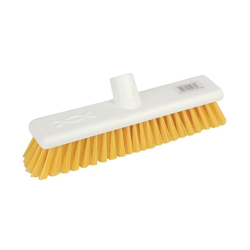 12" Stiff Hygiene Broom Head Yellow - WLHTYE