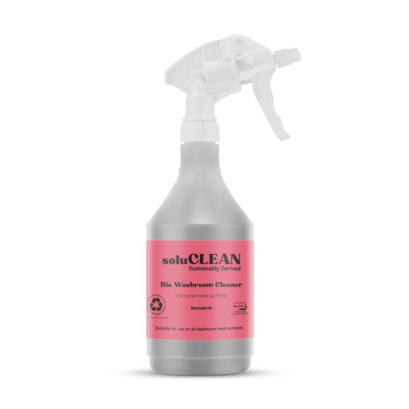 soluCLEAN Biological Washroom Cleaner Trigger Spray Bottle  - 750ml - SCPPBOTTLE750BWCP