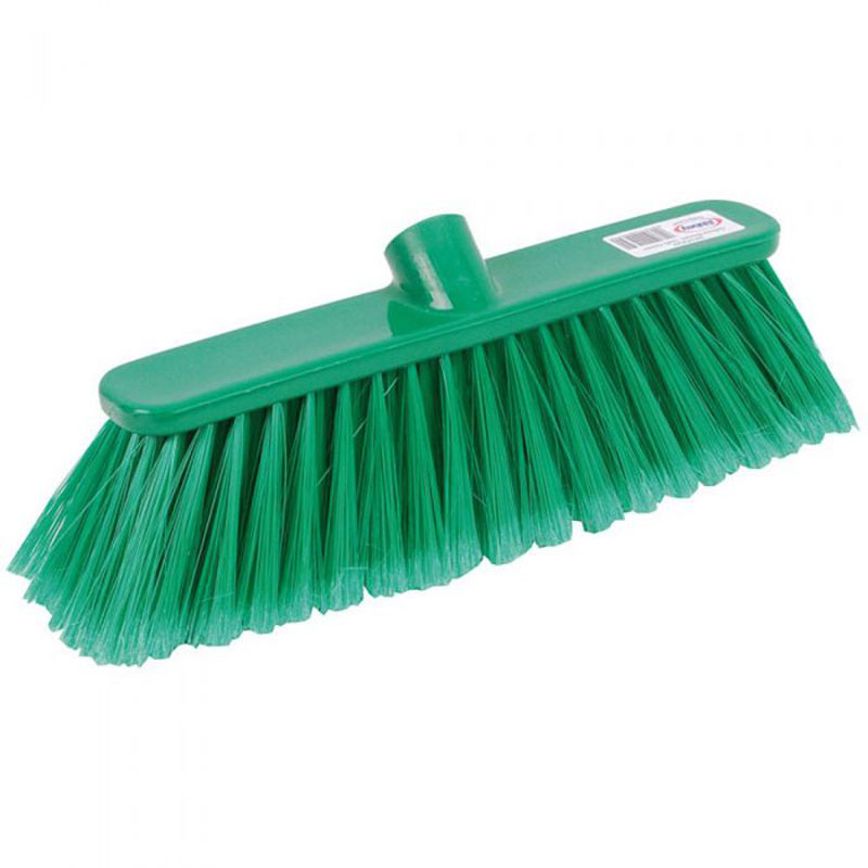 12" Soft Plastic Deluxe Broom Head, Green