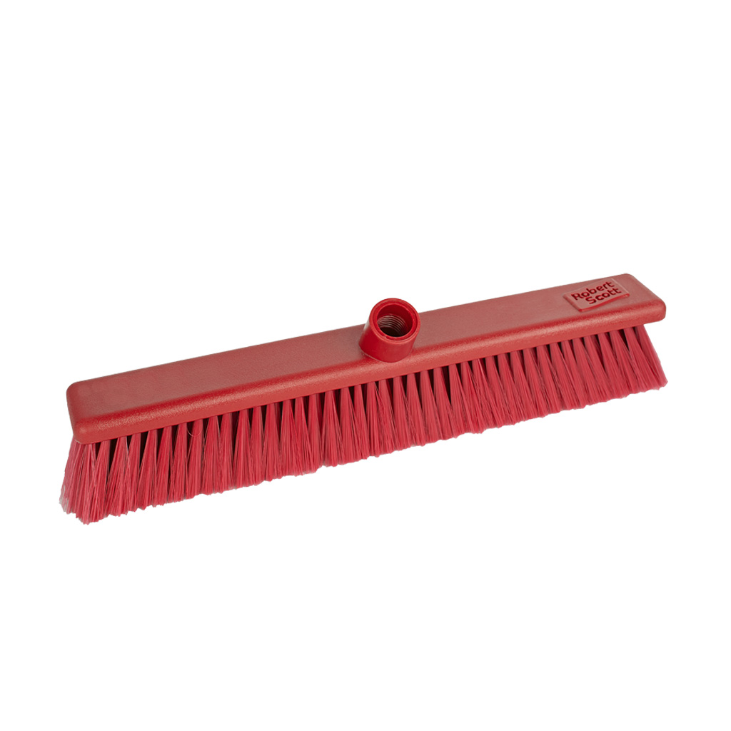 18" Soft Hygiene Broom Head, Red