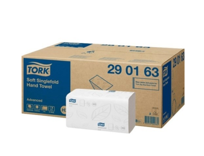 Tork Singlefold Hand Towel, Case of 3750 Towels - 290163