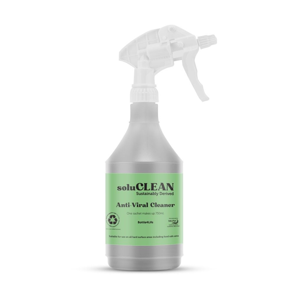 soluCLEAN Anti-Viral Disinfectant Cleaner Trigger Spray Bottle - 750ml